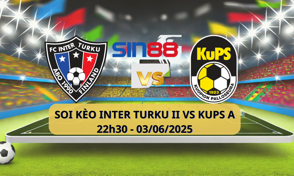 Biểu ngữ trận đấu Inter Turku II và KUPS Akatemia